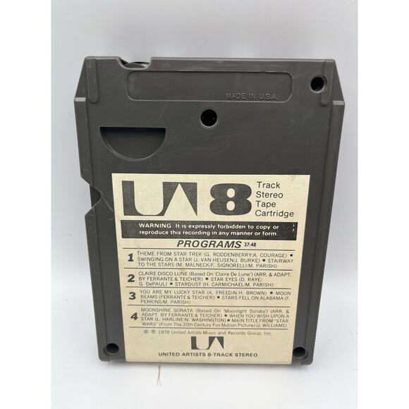 VTG 1978 Theme From Star Trek Ferrante & Teicher Star Wars 8-Track Tape - Picture 2 of 5